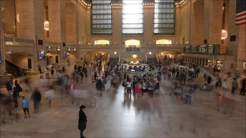 Rush hour in Grand Central Terminal Stock Footage 83304852