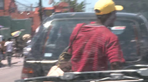 Rush Hour in Haiti Stock Footage 23860294