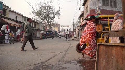 Rush hour in an Indian city Stock Footage 70015791