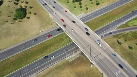 Rush hour intersection of Hwy 6 and University Blvd, College Station, Texas, USA Stock Footage 129205330