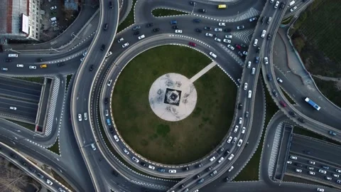 Rush hour on the overpass Stock Footage 237867779