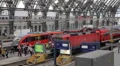 Rush Hour Passengers Voyager Travel Walk Passing Commuters Train Station Dresden HD Footage