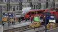 Rush Hour People Walk Passing Business Commuters Commuting Train Station Dresden HD Footage