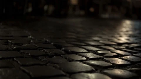 Rush Hour in Piazza Di Spagna Square Tourists Walking on Cobbled Street at night Stock Footage 99260238