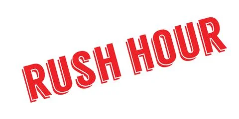 Rush Hour rubber stamp Stock Illustration