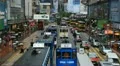 Rush Hour Shopping Area, Hong Kong Crowds Crowded Street, Car, Bus Traffic HD Footage