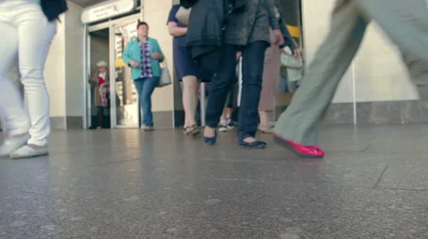 Rush hour in the subway Stock Footage 54266375
