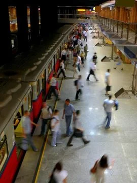 Rush hour subway Foto stock