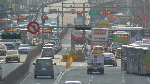 Rush hour, taipei Stock Footage 45541497