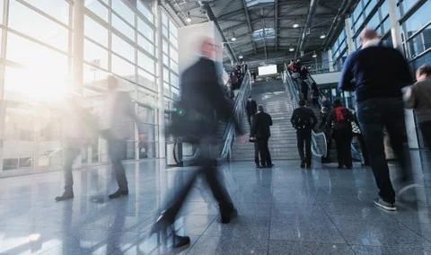 Rush Hour at a trade fair Foto stock