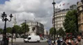 Rush Hour Trafalgar Square London Double Decker Bus Taxi Passing Traffic Light HD Footage