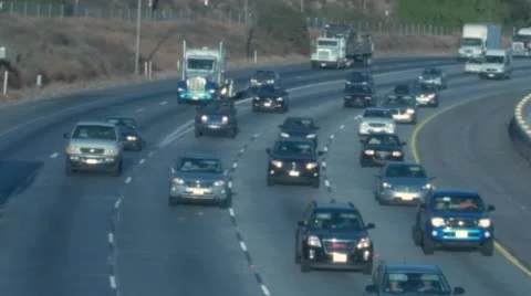 Rush Hour Traffic on 5 Freeway Stock Footage 53860945