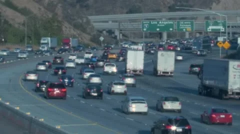 Rush Hour Traffic on 5 Freeway Stock Footage 53862656