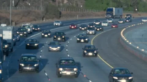 Rush Hour Traffic on 5 Freeway Stock Footage 53873387