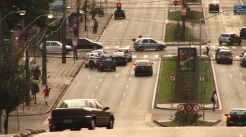 Rush Hour Traffic on the city Stock Footage 12651825