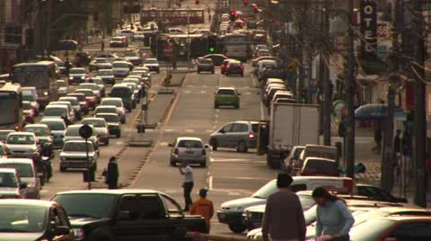 Rush Hour Traffic on the city Stock Footage 12651831
