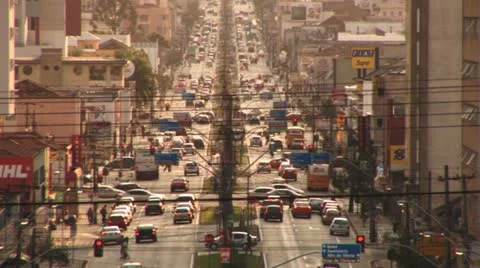 Rush Hour Traffic on the city Stock Footage 12651846