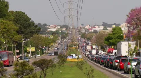 Rush Hour Traffic on the city Stock Footage 12653027