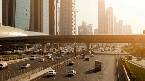 Rush Hour Traffic Commuting Through City Highway Roads Stock Footage 103587375