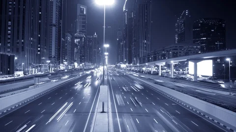 Rush Hour Traffic Commuting Through City Highway Roads Stock Footage 103588028