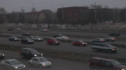 Rush Hour Traffic From Front Angle Stock Footage 46312517