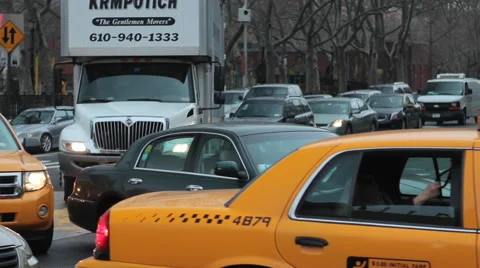 Rush Hour Traffic at Intersection Stock Footage 63466930