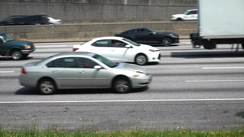 Rush Hour Traffic Jam on Busy City Highway Video stock 106886580