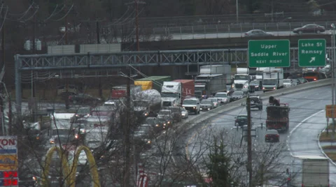 Rush hour traffic jam Stockbeeldmateriaal 35400573