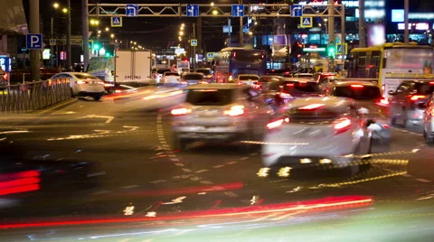 Rush Hour Traffic Jam Timelapse Stock Footage 69028404