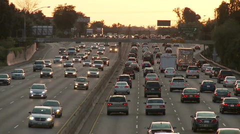 Rush Hour Traffic in Los Angeles - Clip 3 Stock Footage