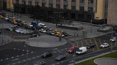 Rush hour traffic in Moscow Stock Footage 220362010