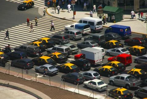 Rush hour traffic Stock Photos