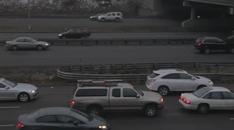 Rush Hour Traffic From Side Stock Footage 46312538