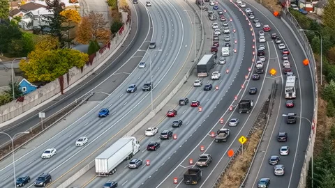 Rush hour traffic timelapse Video stock 220298138