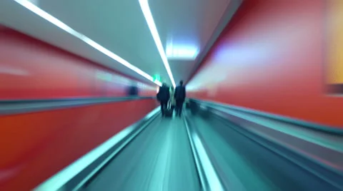 Rush hour underground tunnel Stock Footage 36890427