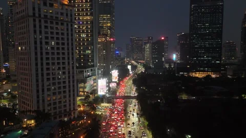 Rush Hours over Jakarta Stock Footage 287072913