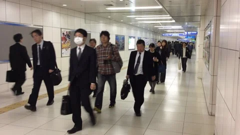 Rush hours to work (Editorial Used Only) Stock Footage 162244198