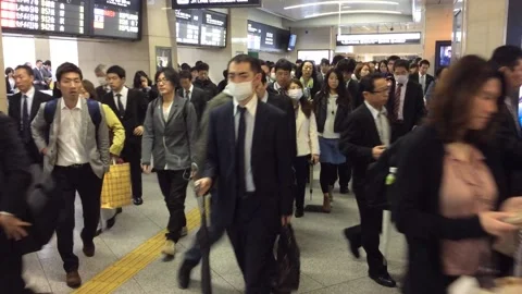 Rush hours to work (Editorial Used Only) Stock Footage 162244284