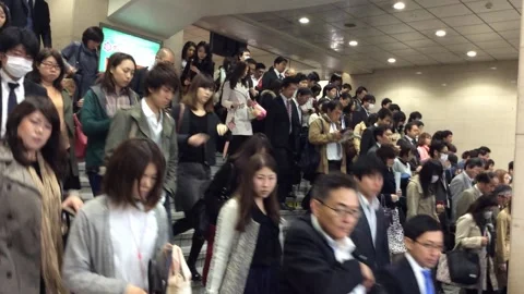 Rush hours to work (Editorial Used Only) Stock Footage 162244297