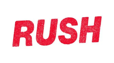 Rush ink red stamp Stock Illustration