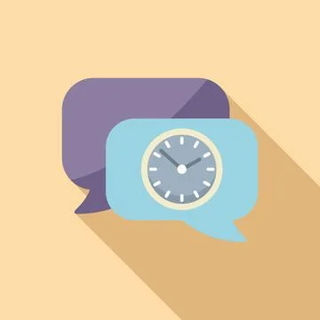Rush job chat icon flat vector. Office work Stock Illustration