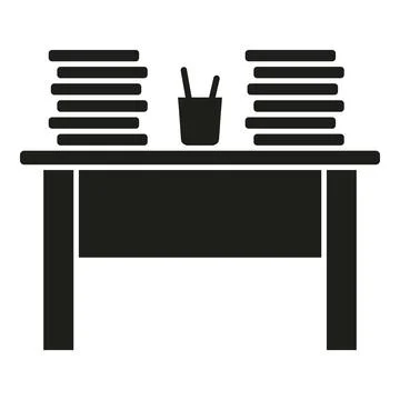 Rush job desktop icon simple vector. Office work Stock Illustration