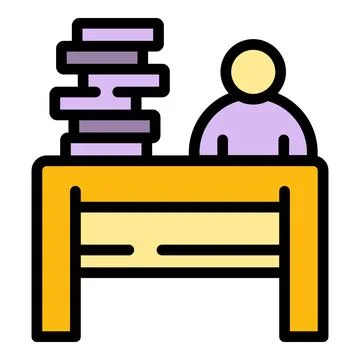 Rush job library icon vector flat Stock Illustration