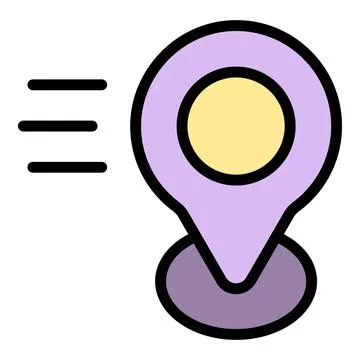 Rush job location icon vector flat Stockillustratie
