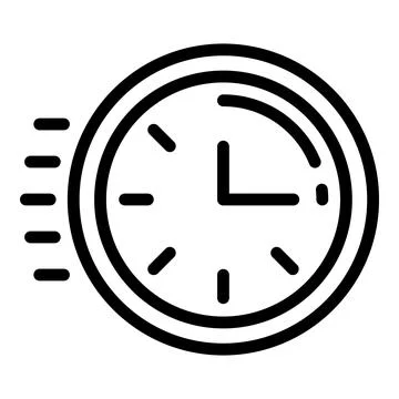 Rush job time work icon, outline style Stock Illustration