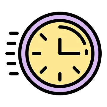 Rush job time work icon vector flat Stock Illustration