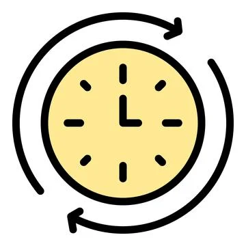 Rush job wall clock icon vector flat Stock Illustration