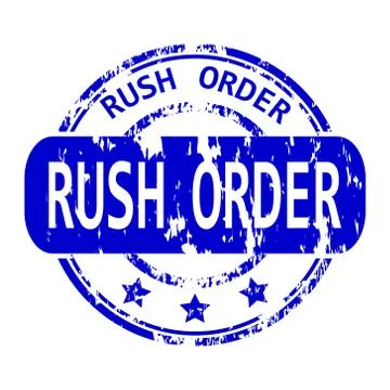 Rush order rubber stamp Stock Illustration