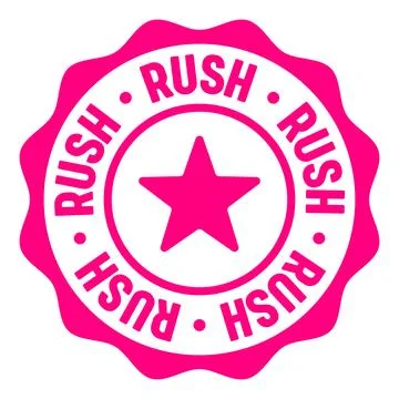 Rush seal badge. rush label sticker. Vector sign Stock Illustration