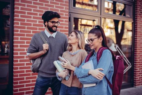 Rushing to class Stock Photos